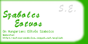 szabolcs eotvos business card
