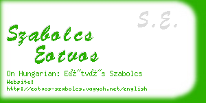 szabolcs eotvos business card